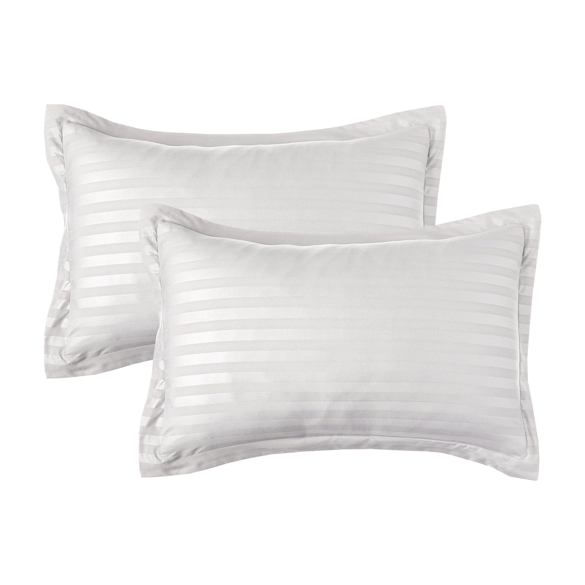 Elegant Comfort 8-Piece Dobby Stripe Comforter Set - Includes 4-Piece Sheet Set with Double Sided Storage Pockets