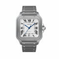 Santos De Cartier großes Modell | Titan, weißes Zifferblatt