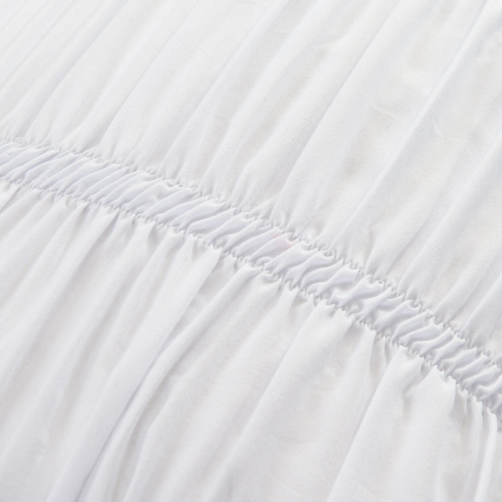 Elegant Comfort 10-Piece Pleated Comforter Set - Includes 4-Piece Sheet Set with Double Sided Storage Pockets