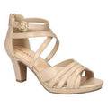 Easy Street Women's Crissa Nude Pearlized Platform Sandals