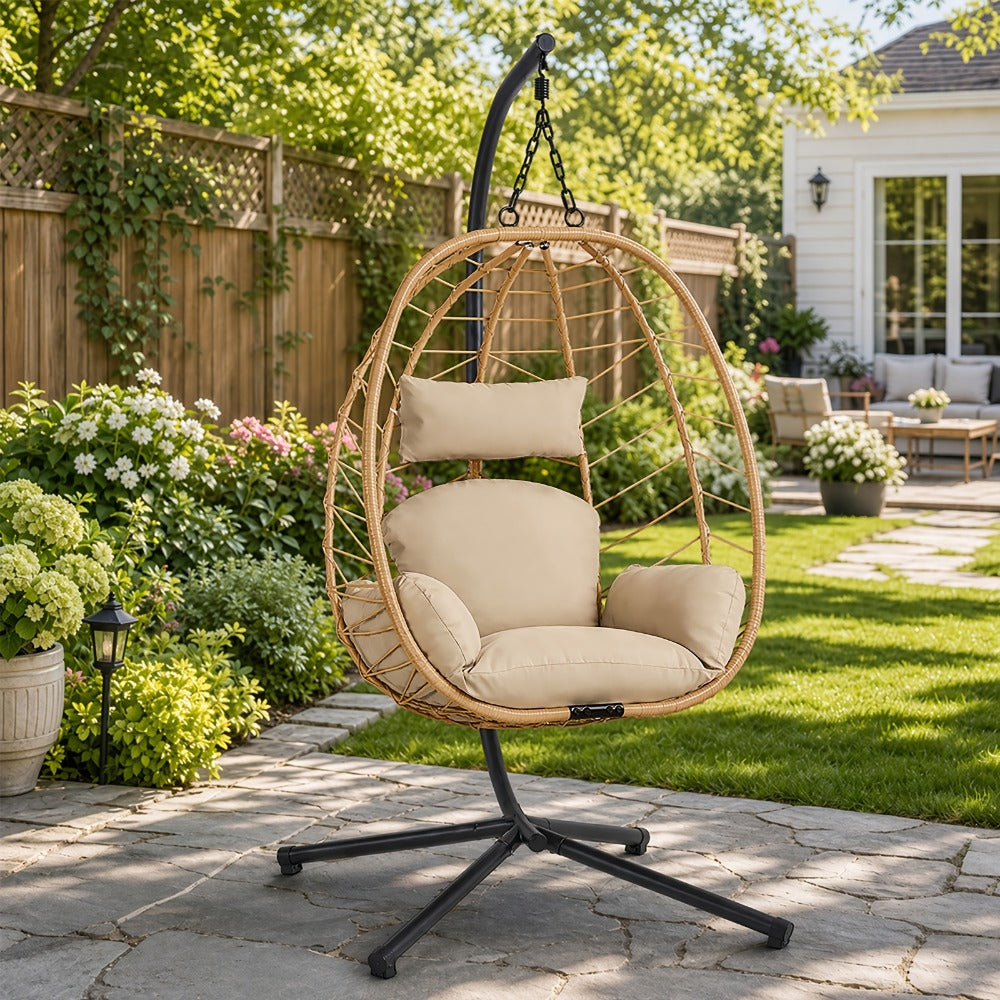 Wicker Egg Swing Chair for Comfortable Everyday Seating in Bedroom