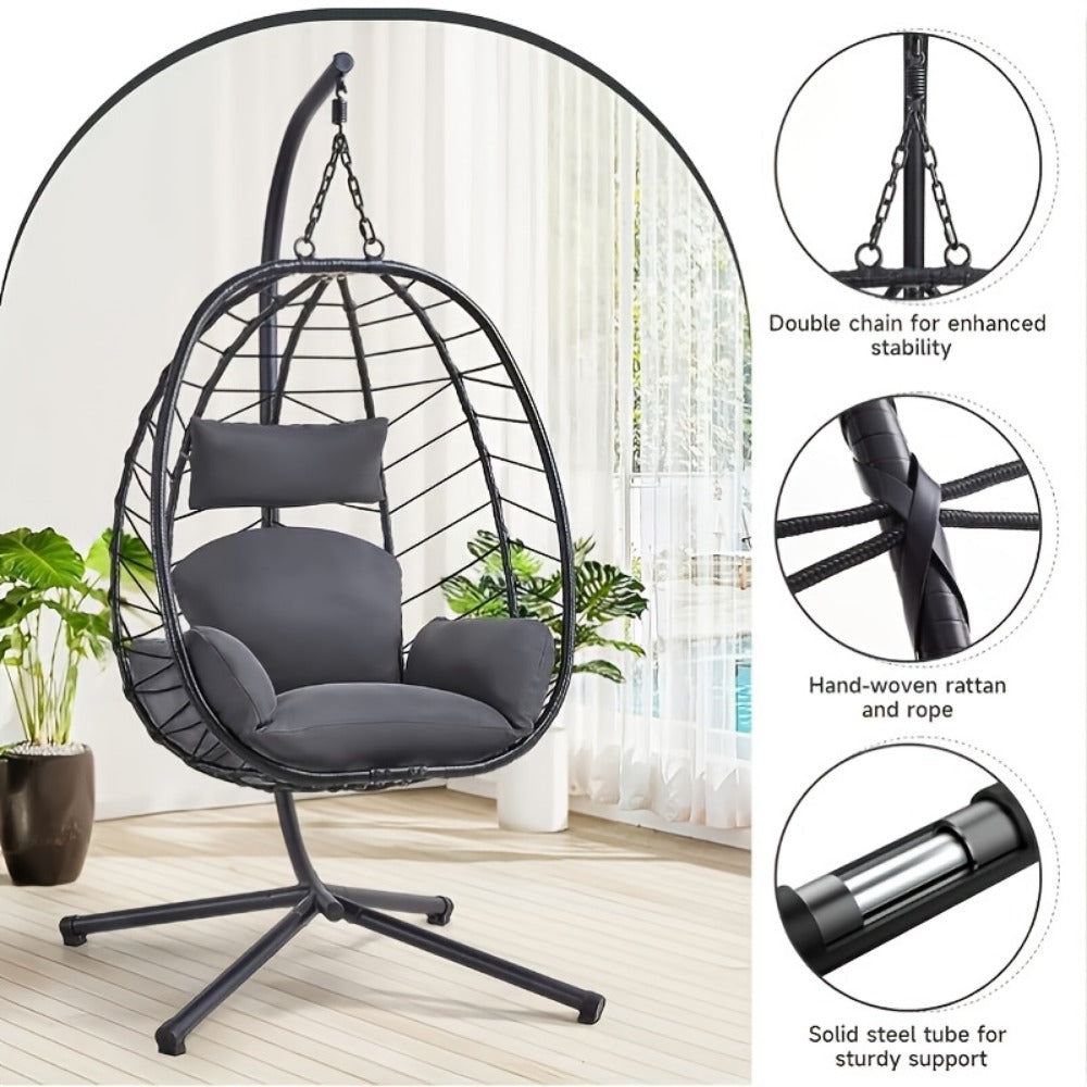 Wicker Egg Swing Chair for Comfortable Everyday Seating in Bedroom