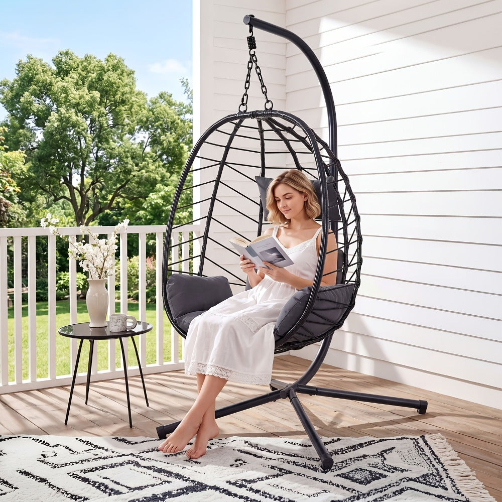 Wicker Egg Swing Chair for Comfortable Everyday Seating in Bedroom
