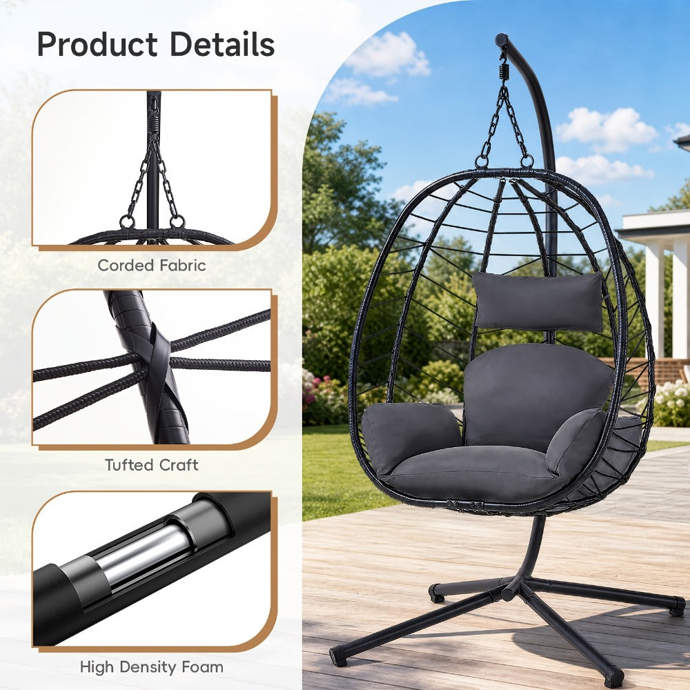 Wicker Egg Swing Chair for Comfortable Everyday Seating in Bedroom