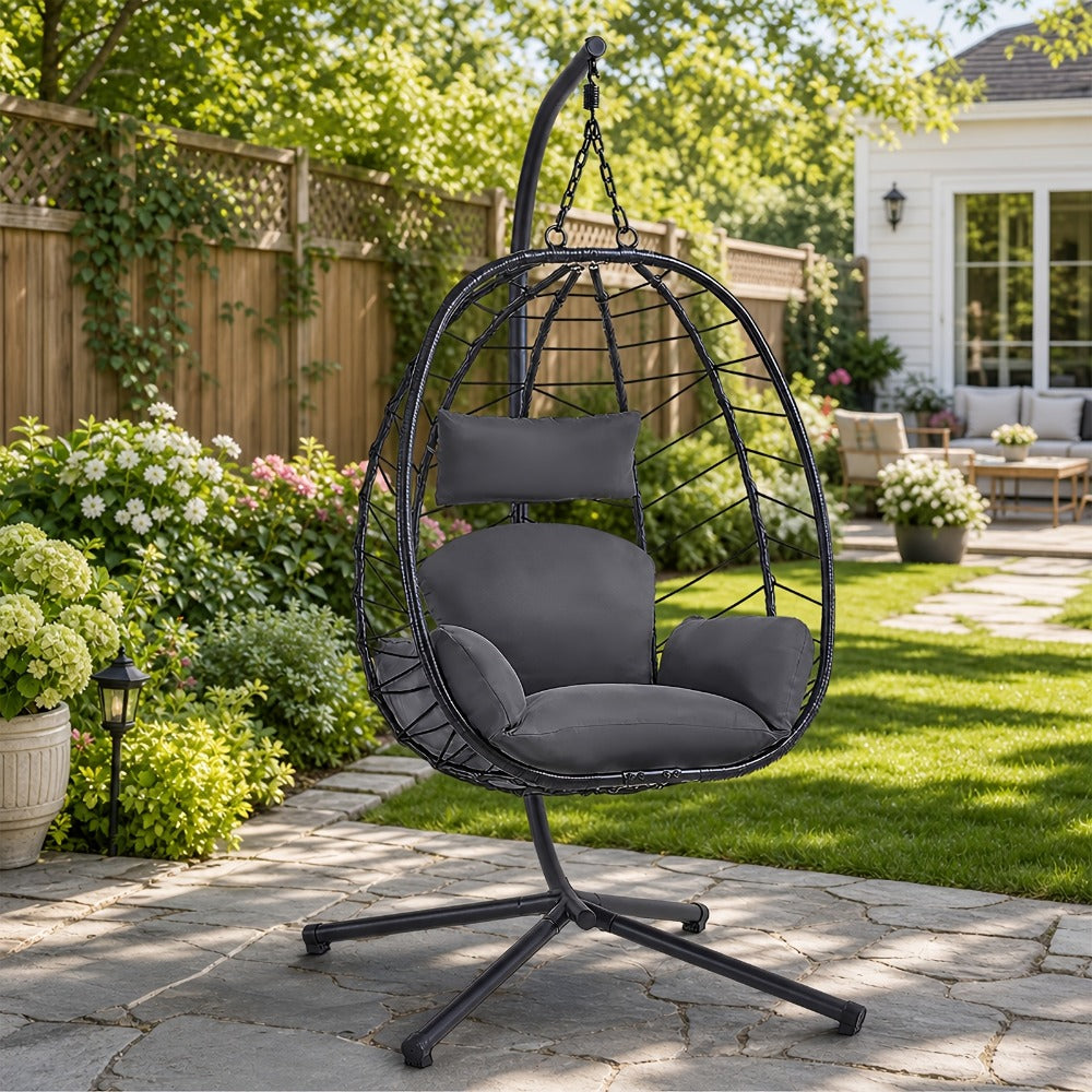 Wicker Egg Swing Chair for Comfortable Everyday Seating in Bedroom