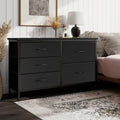 Dresser Wide Fabric Storage Chest with Five, Seven or Nine Drawers, Metal Frame and Finish Options