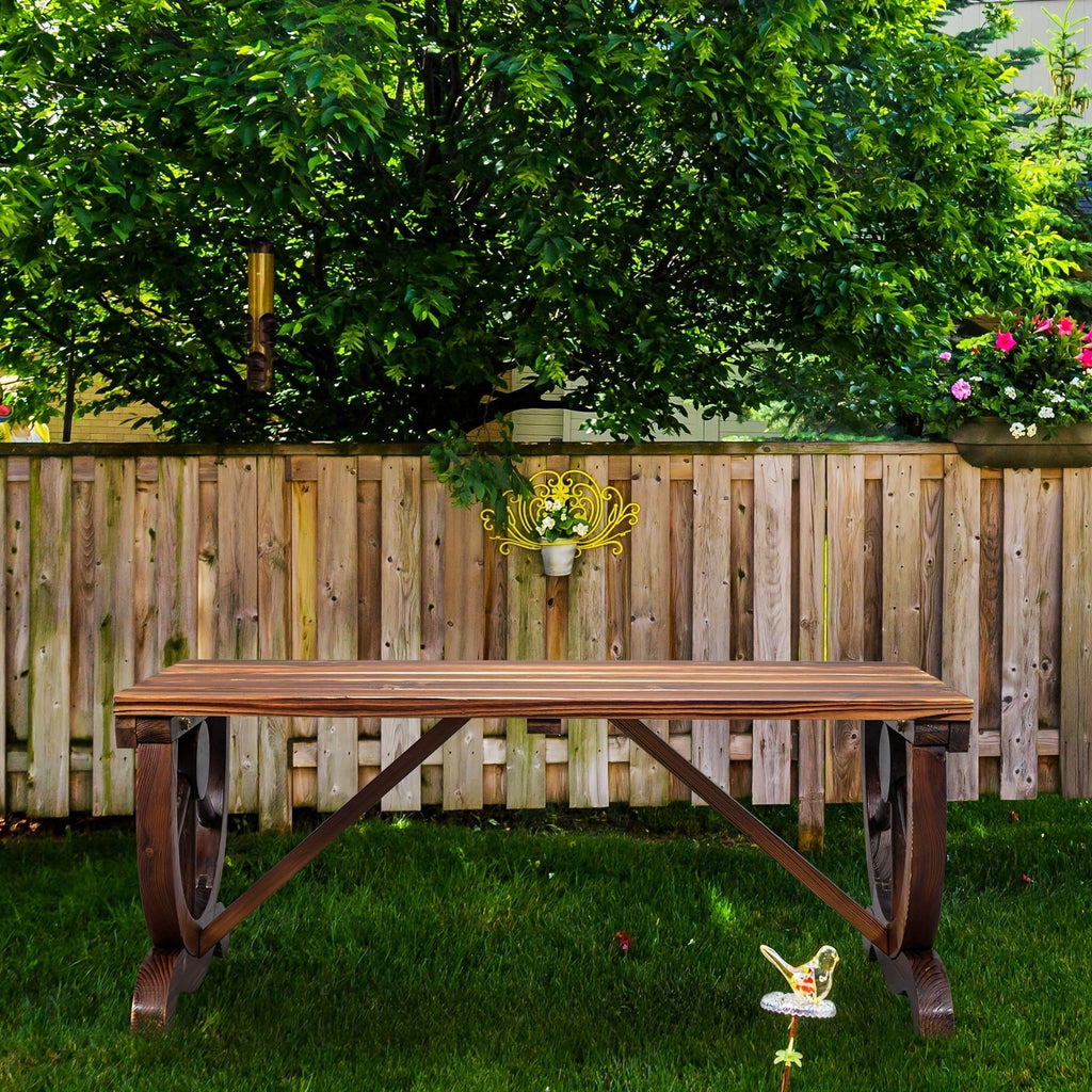 Wide Heavy-Duty Garden Bench with Solid Wood Construction for Comfortable Outdoor Seating