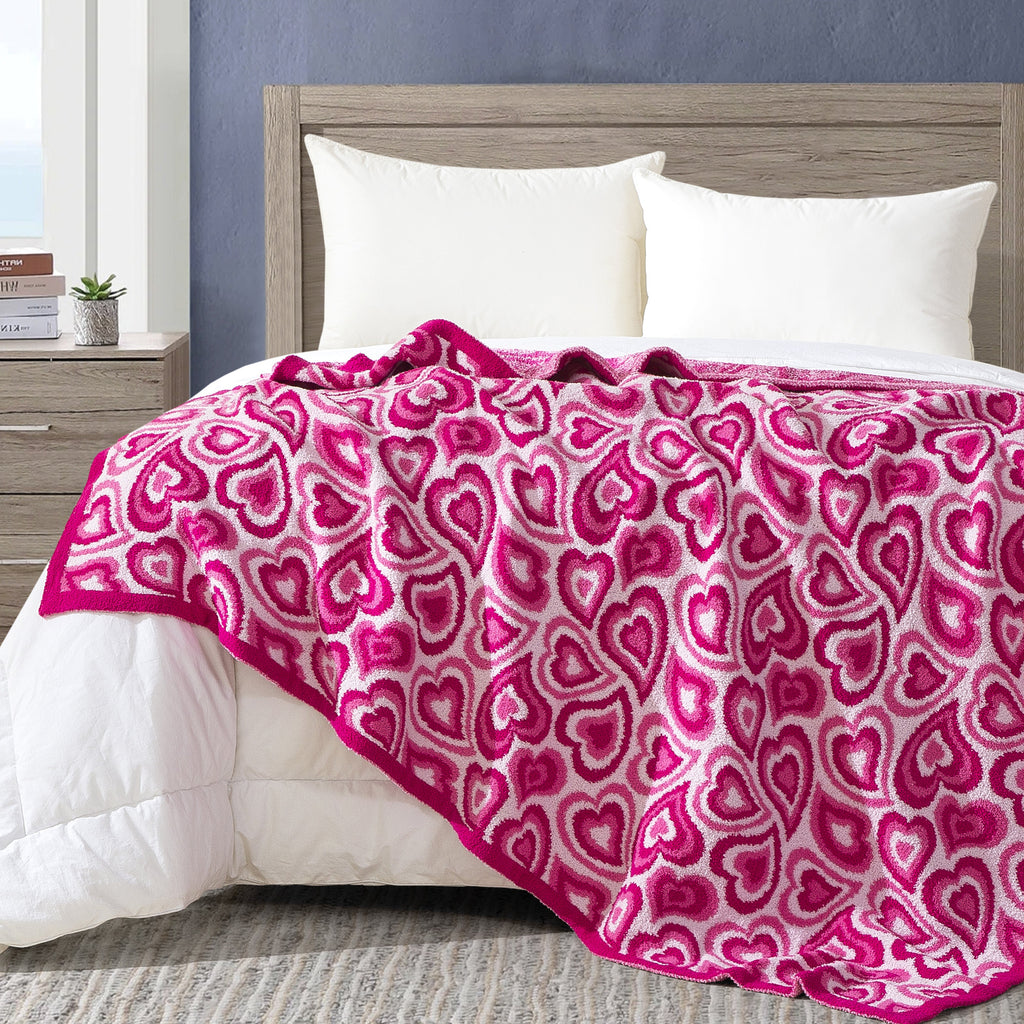 Elegant Comfort 50" x 70"  Ultra Soft Checkered Knitted Throw Blanket