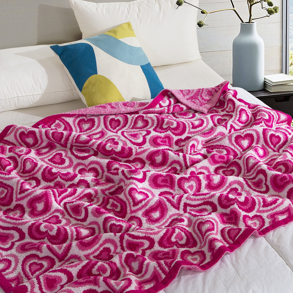 Elegant Comfort 50" x 70"  Ultra Soft Checkered Knitted Throw Blanket