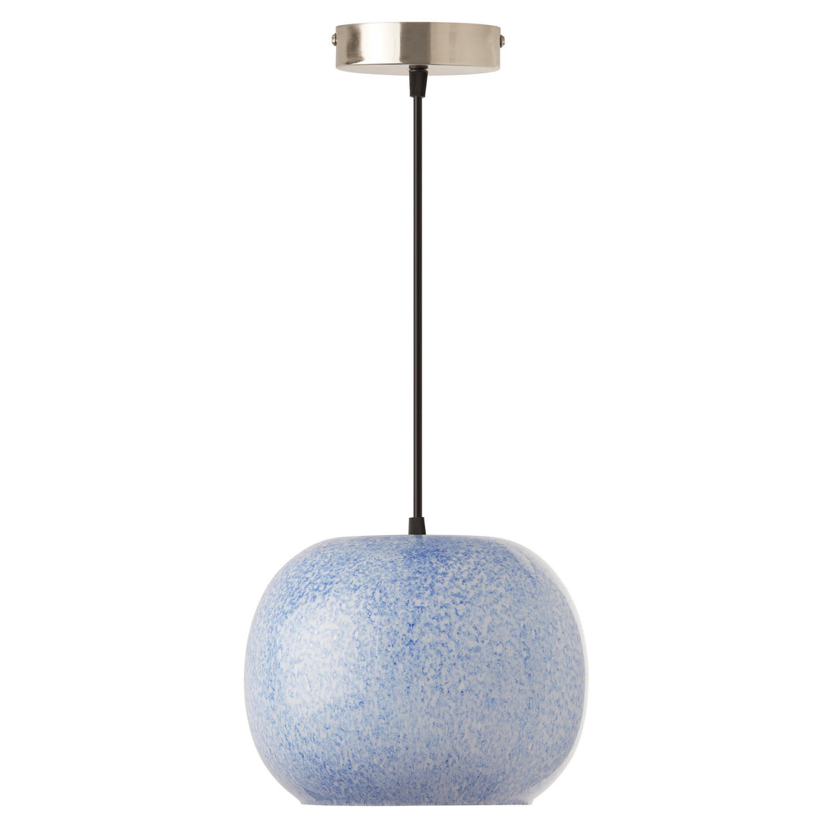 River of Goods Handblown Blue &amp; White Globe Shade Pendant