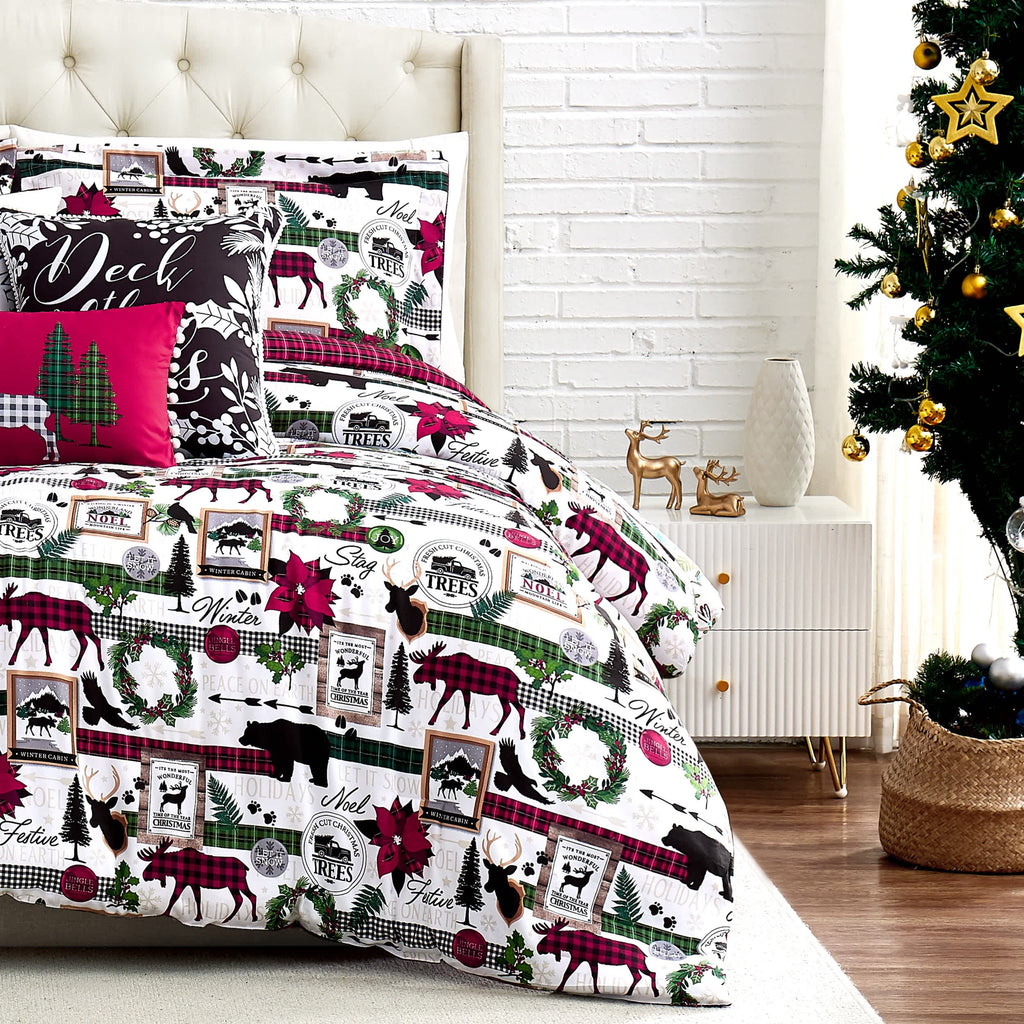 Southshore Fine Linens Merrytown Christmas 6PC Comforter Set