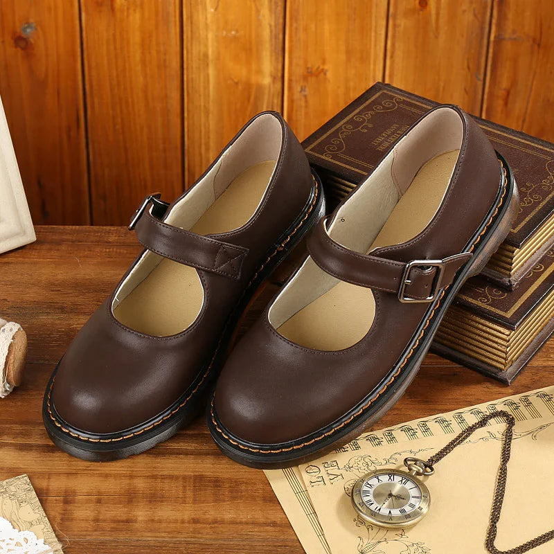 Women’s Closed-Toe Buckle Strap Mary Jane Shoes