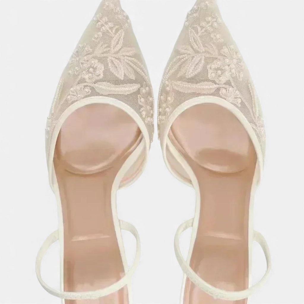 Women’s Closed-Toe Pointed Mule High Heel Shoes