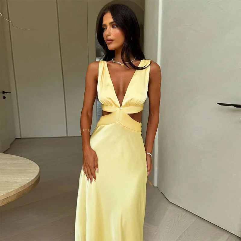 Women’s Cut-Out Maxi Wedding Guest Dress