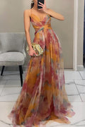 Women’s Floral Wrap Maxi Wedding Guest Dress