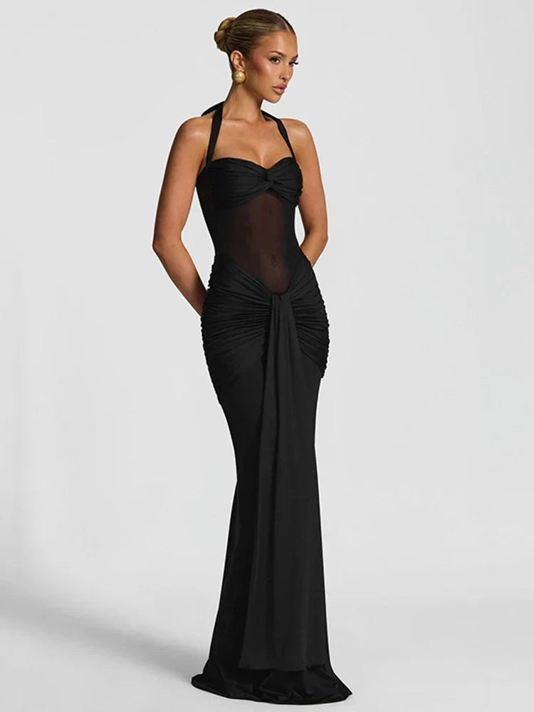 Maxikleid mit Neckholder für Hochzeitsgäste (Damen)
