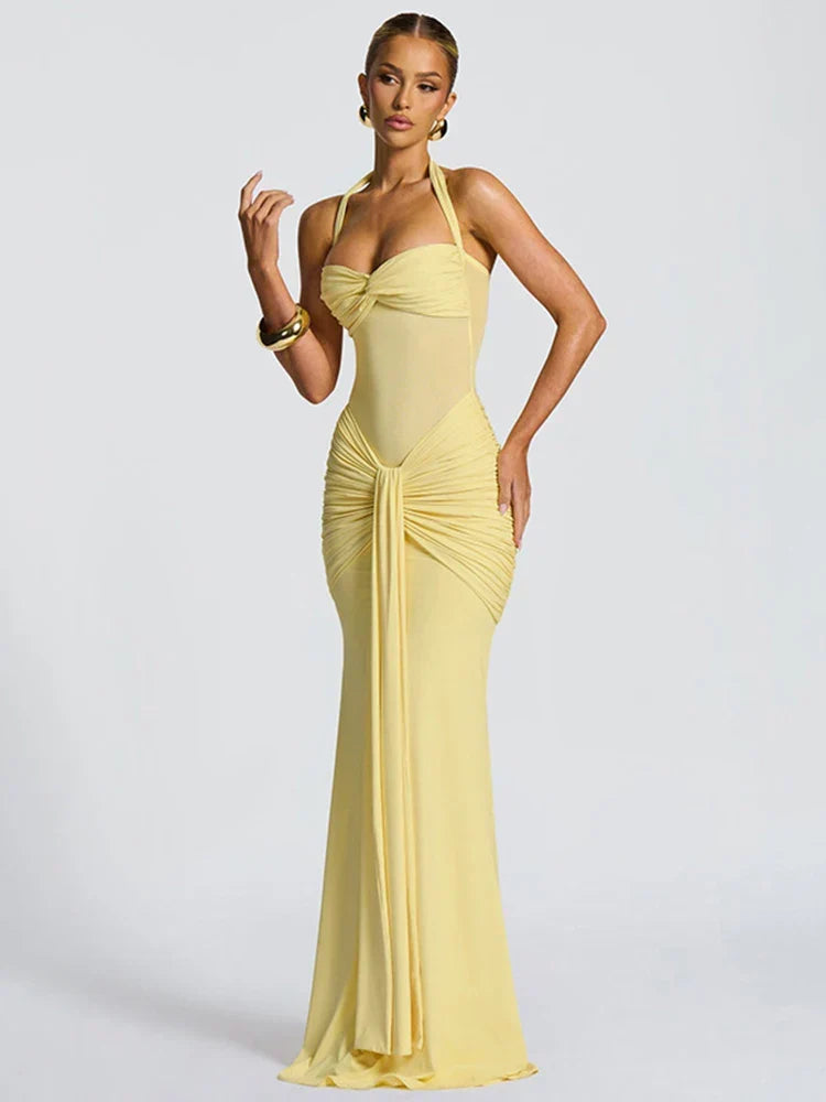 Maxikleid mit Neckholder für Hochzeitsgäste (Damen)