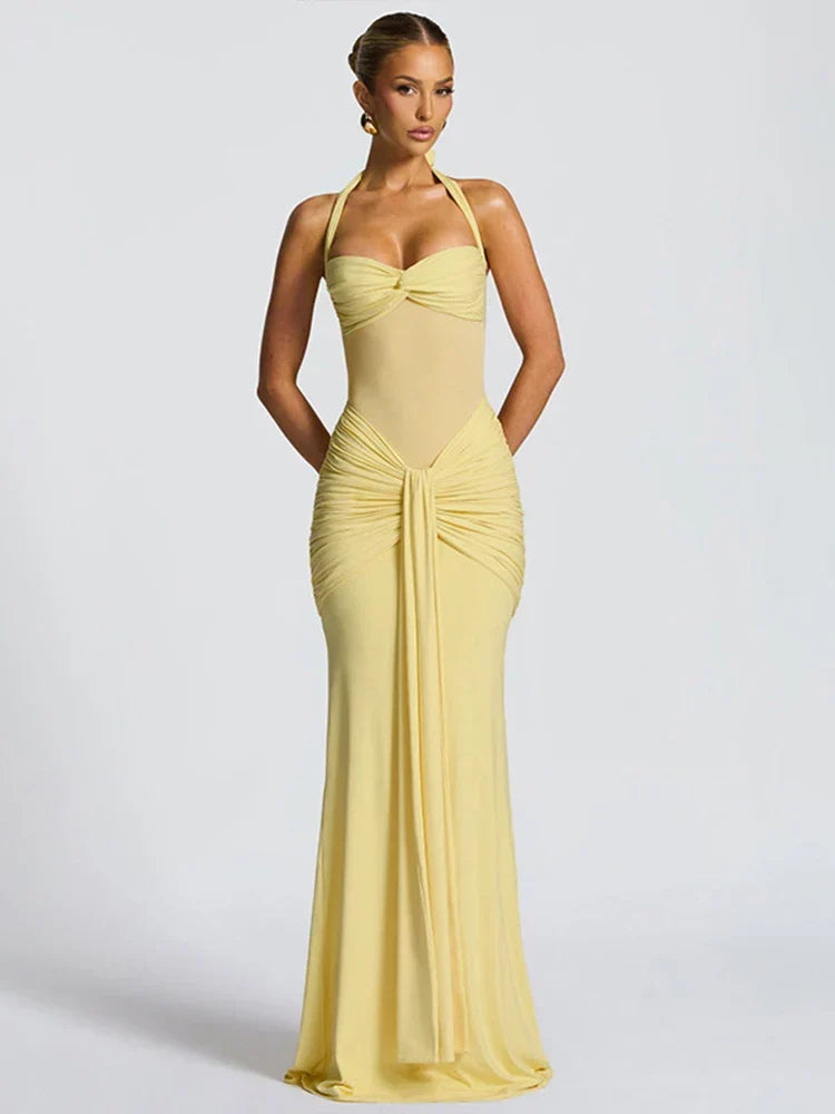 Maxikleid mit Neckholder für Hochzeitsgäste (Damen)