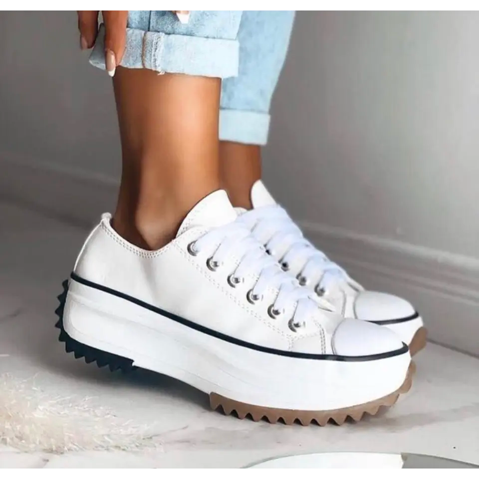 Women’s Lace-Up Low-Top Platform Sneakers