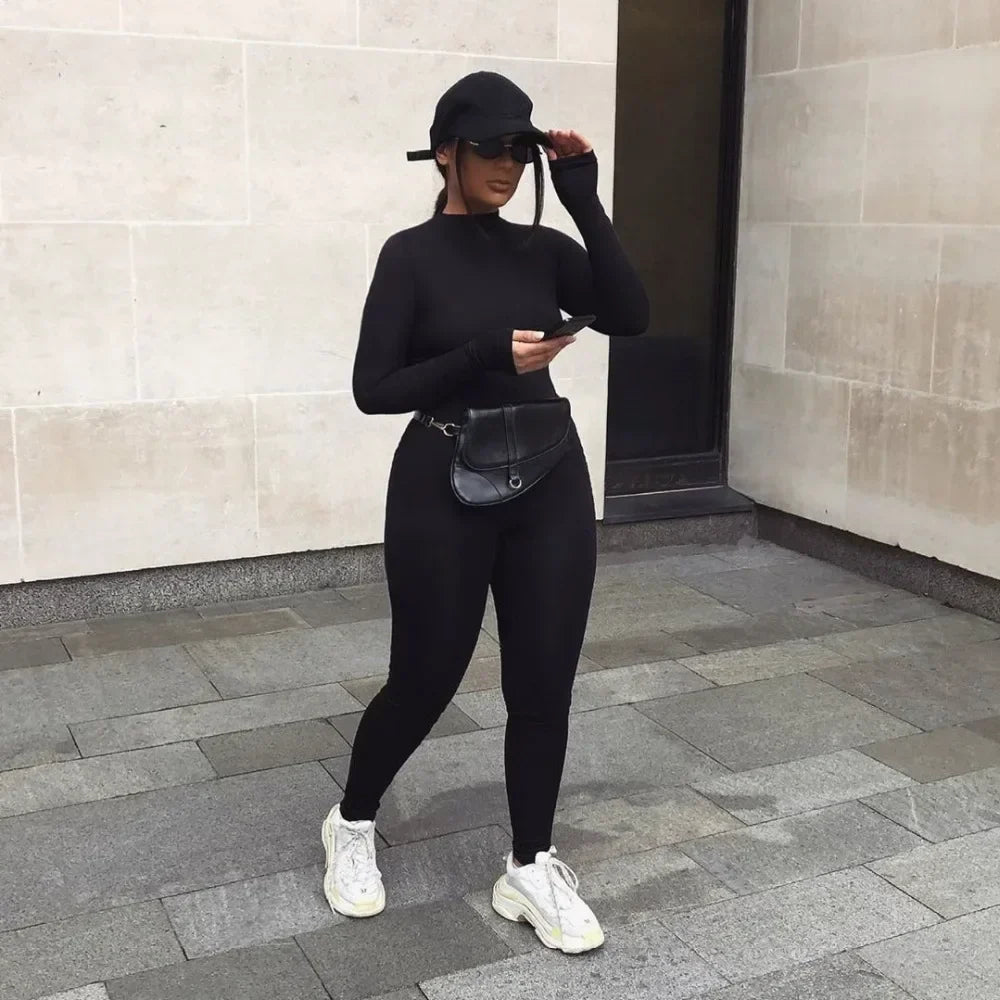 Women’s Long Sleeve Bodycon Jumpsuit