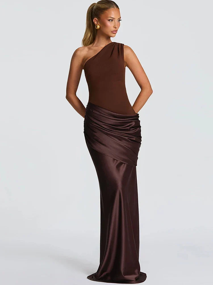 Women’s One Shoulder Maxi Wedding Guest Dress