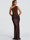 Women’s One Shoulder Maxi Wedding Guest Dress
