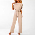 Women’s Wide Leg Belted Jumpsuit