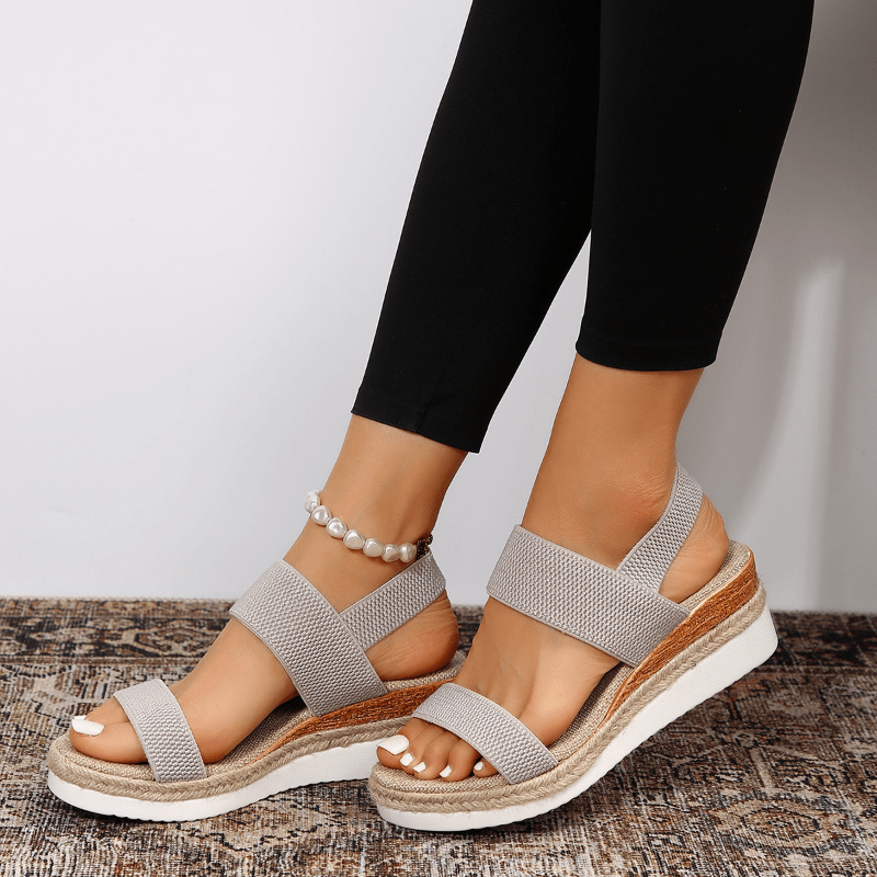 Women’s Elastic Strap Platform Espadrille Sandals