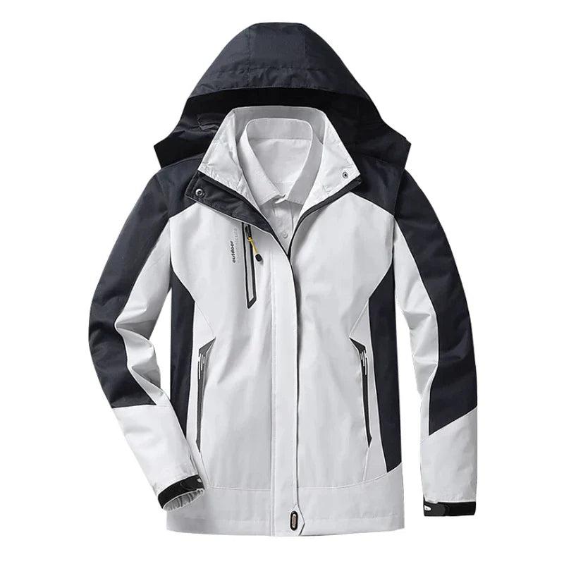 Damen-Windbreaker mit Kapuze und Color-Block-Design
