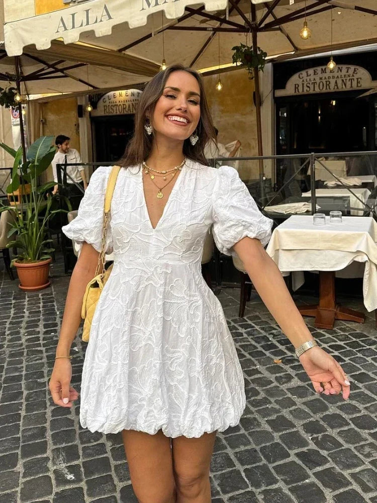 Sommerliches Spitzen-Minikleid für Damen