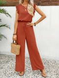 Women’s Lace Sleeveless Top and Wide Leg Pants 2 Piece Set