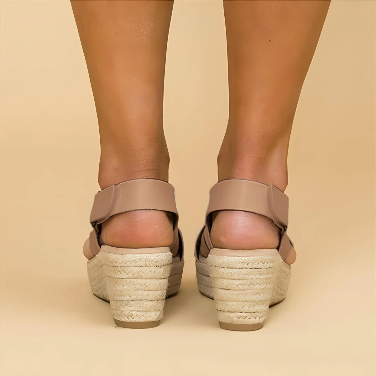 Women’s Open Toe Cross Strap Platform Espadrille Sandals