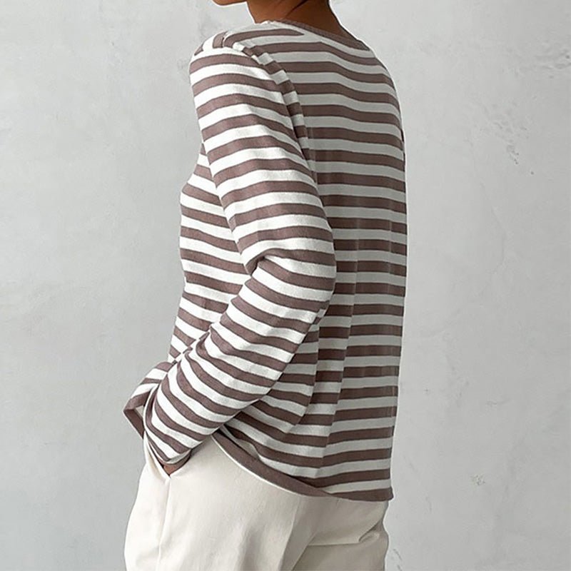 Marina | Lässiges gestreiftes Langarmshirt