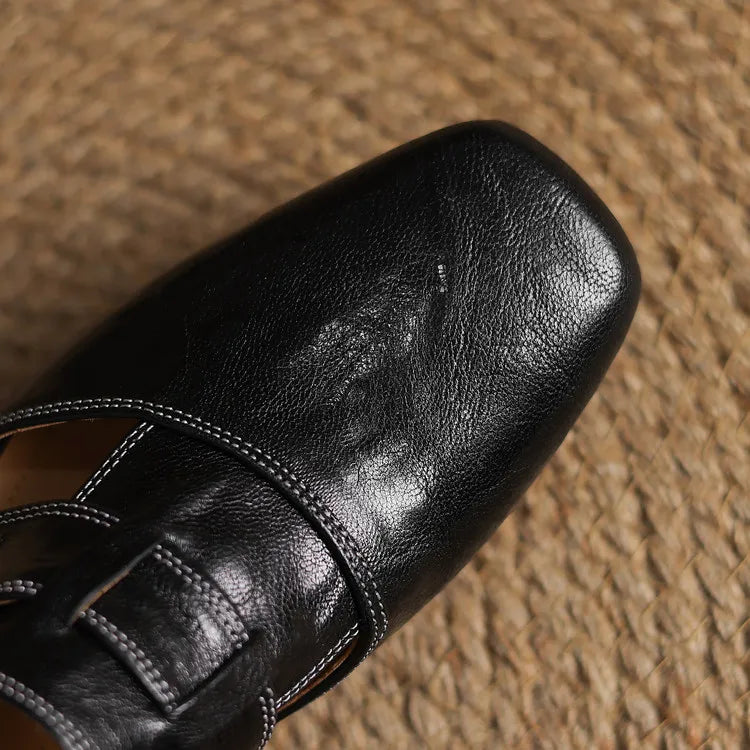 Damen-Mules mit eckiger Zehenpartie und Blockabsatz