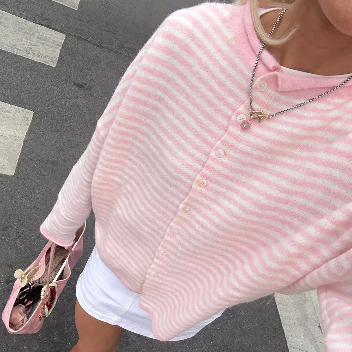 Women’s Striped Button Front Cardigan