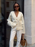 Women’s V-Neck Oversized Button Cardigan