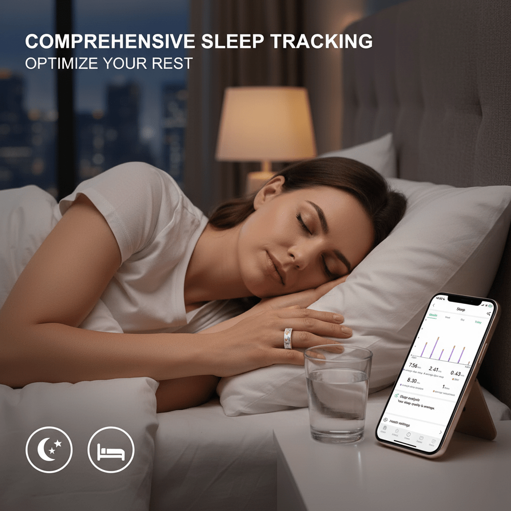 Wrongduck Anneau Intelligent Bluetooth Floral Papillon Suivi de Santé