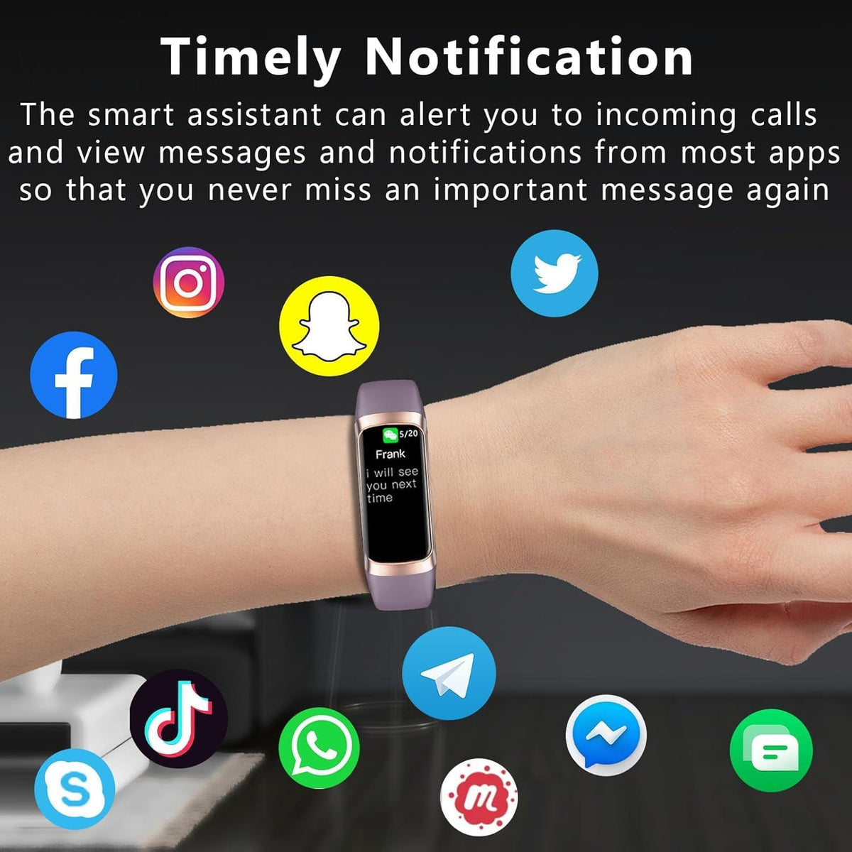 Wrongduck C60 Bracelet Intelligent Suivi de Fitness