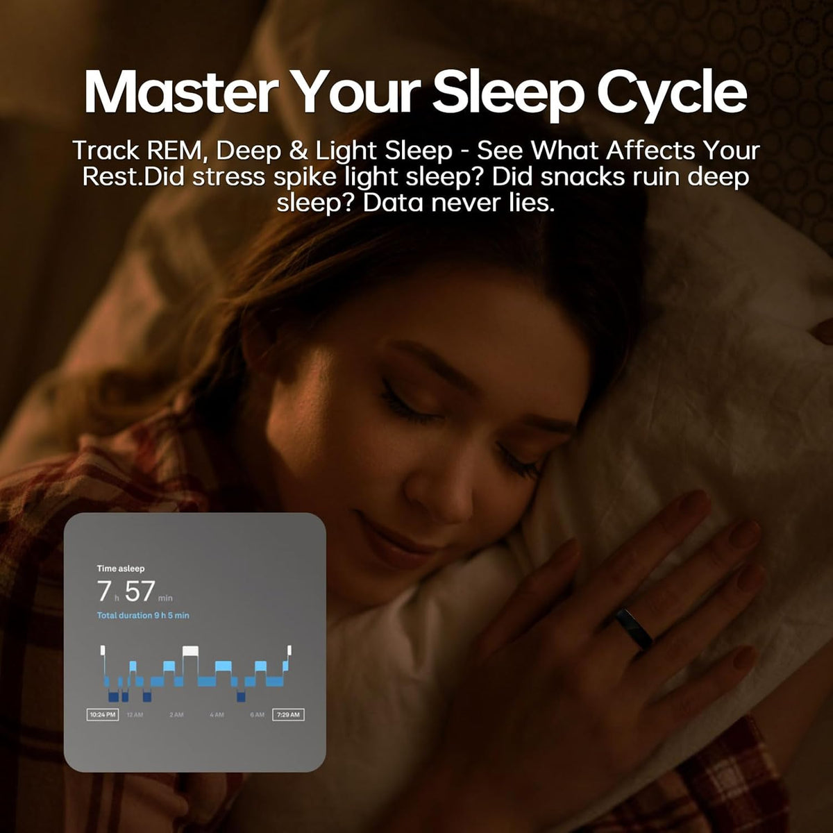 Wrongduck Céramiques Anneau Intelligent Bluetooth Suivi de Santé