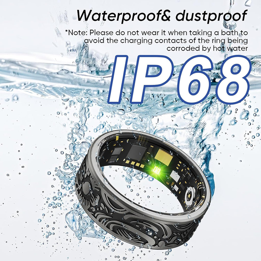 Wrongduck Anneau Intelligent Bluetooth Gothique Suivi de Santé