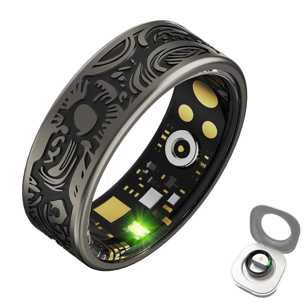 Wrongduck Anneau Intelligent Bluetooth Gothique Suivi de Santé