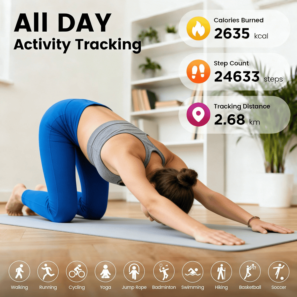 Wrongduck GR1 Bracelet Intelligent Suivi de Santé et Fitness pour Femmes