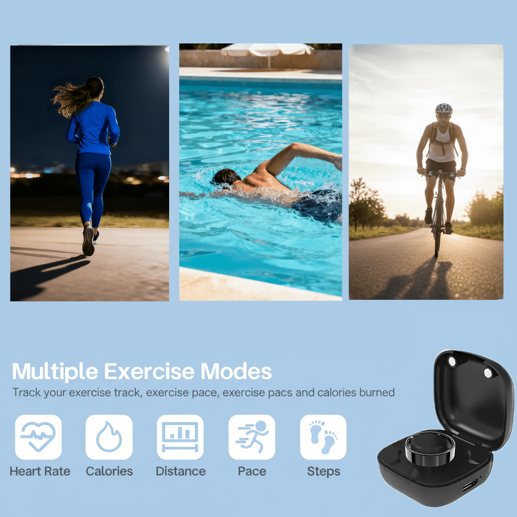 Wrongduck SR1 Anneau Intelligent Bluetooth Suivi de Santé