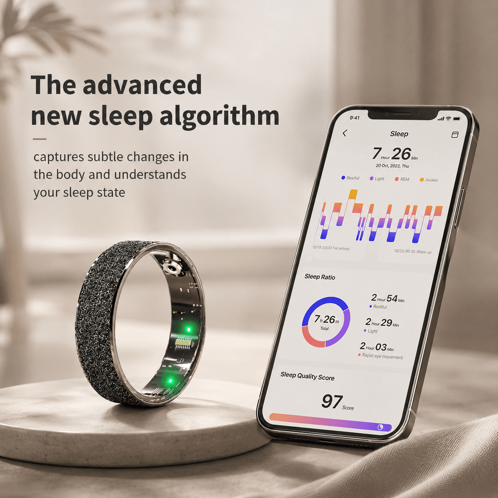 Wrongduck V3 Anneau Intelligent Bluetooth Suivi de Santé