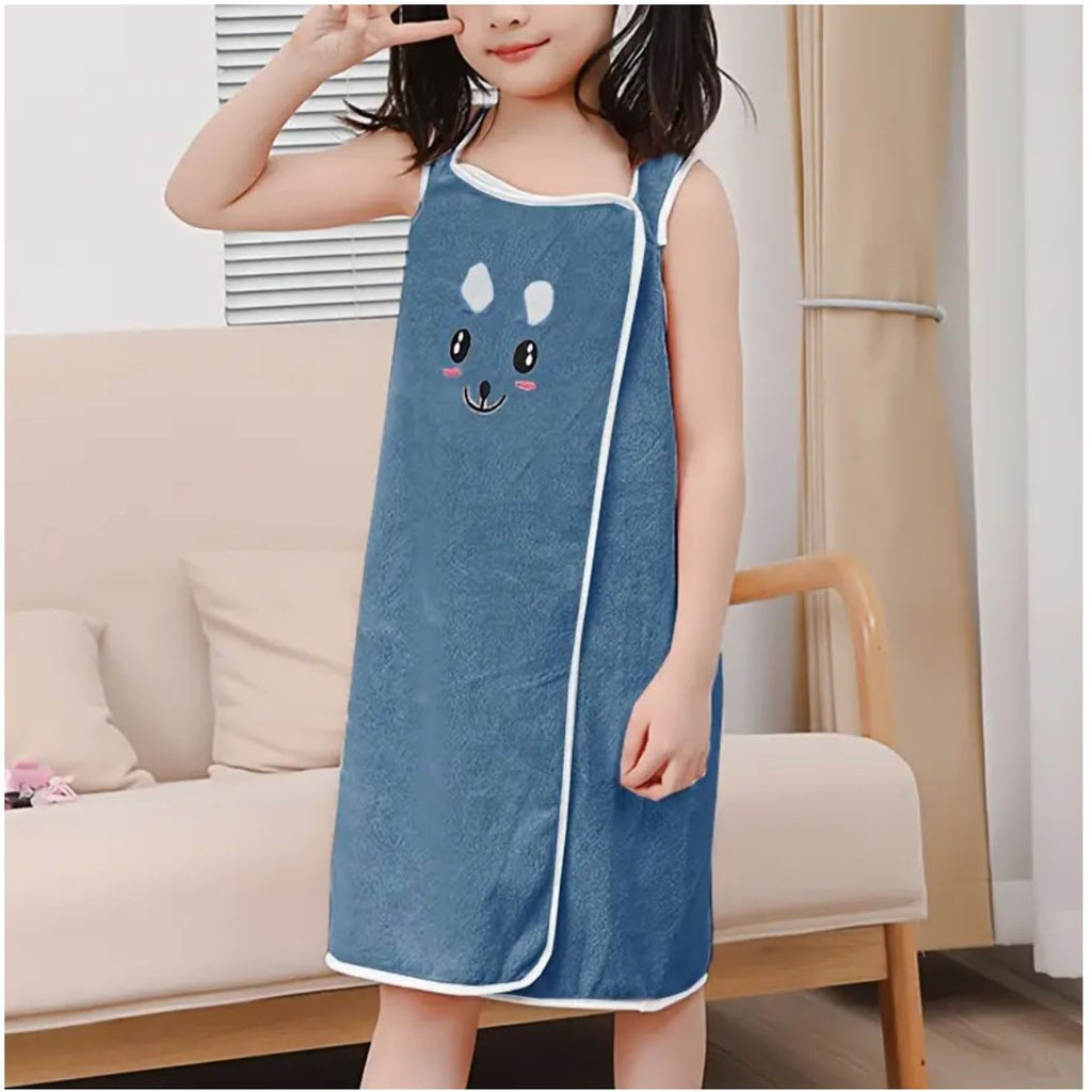 Kids Cute Cartoon Bunny Wearable Bath Towel