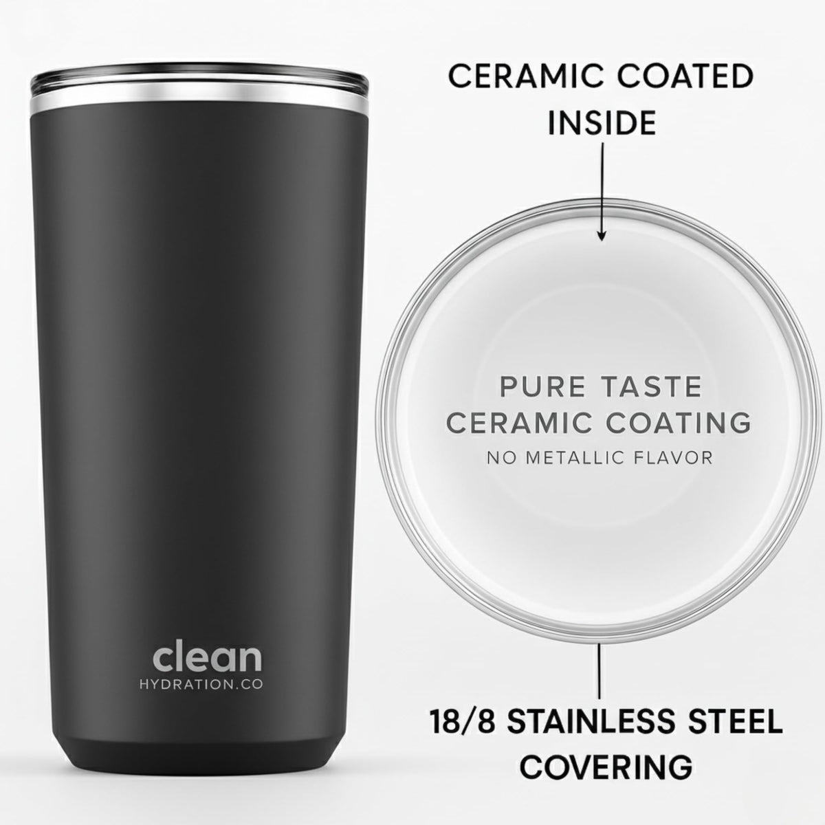 The Clean Hydration Co. Insulated Tumbler With Lid