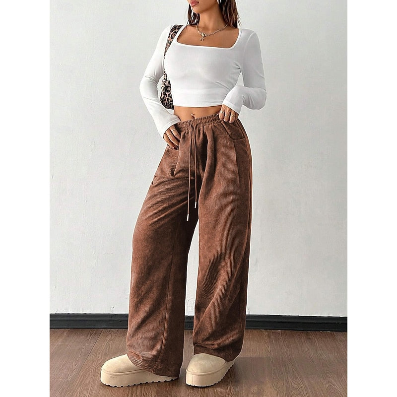 Della | Lockere Hose mit weitem Bein und hoher Taille