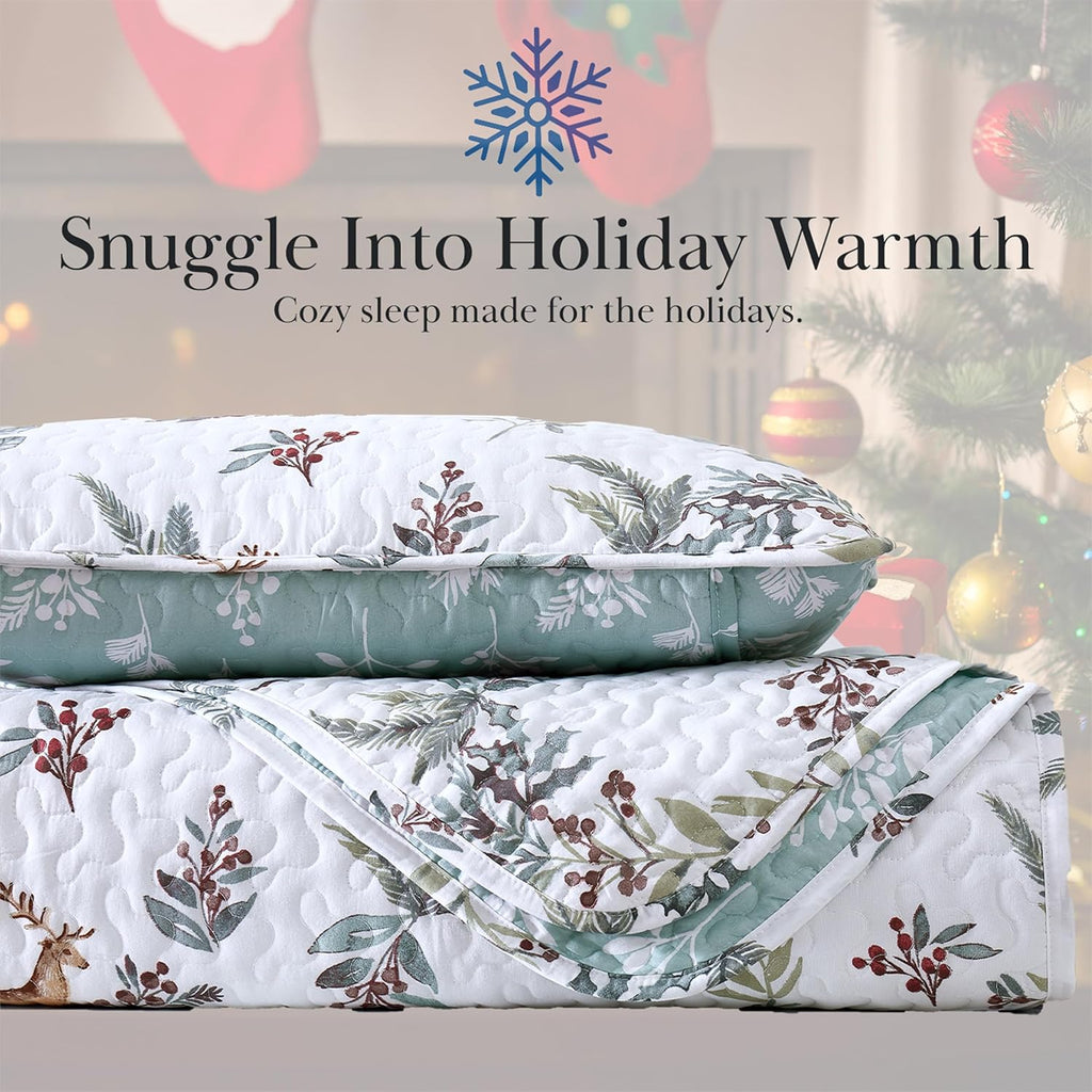 Southshore Fine Linens Happy Holidays Quilt Set