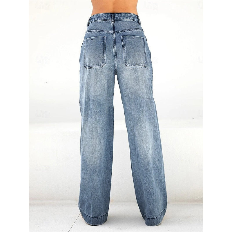 Lorna | Lässige Jeans mit weitem Bein