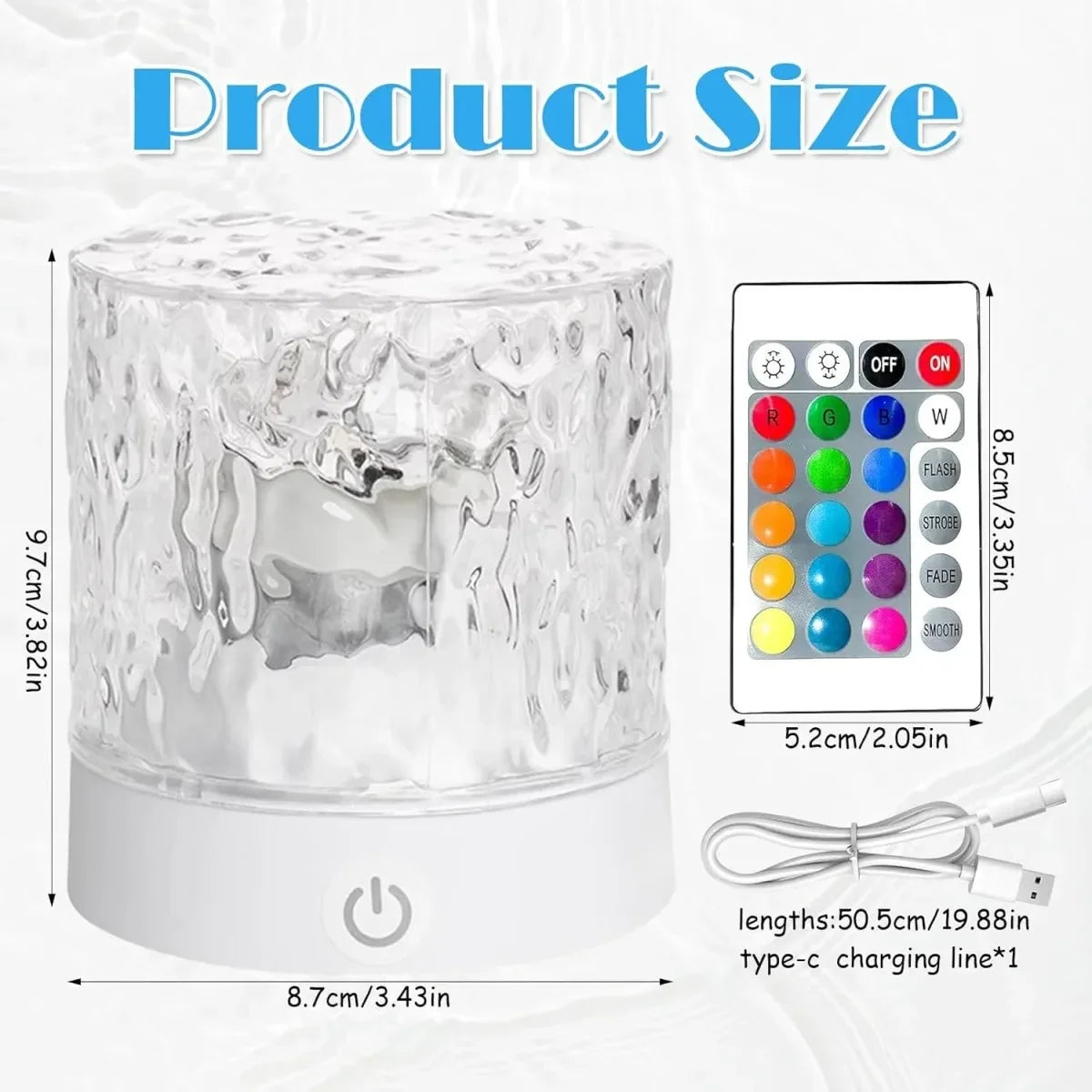 Remote Control Dimmable Dynamic Wave Projection Lamp